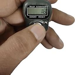 Tally Counter Finger Ring Digital Electronic Head Count,Japa Counter Counting Machine for Mantra Jap and Cricket Umpire and Various Counting Purpose Small (1Qty, Multicolor,Plastic)-3
