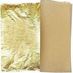 KABEER ART Gold Foil Imitation Sheets for Art Crafts Decoration Gilding Crafting Frames 25 Sheets-31
