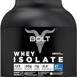 Bolt 100% Whey Protein Isolate Powder|With Superfood Phycocyanin|2Lb/907Gm (27 Servings) | Unflavoured-22