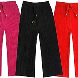 Girl's Regular Fit Palazzo Pack of 3-image-117