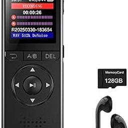 Upgraded 128GB Voice Recorder Digital Voice Activated Recording with Premium Noise Reduction, Dictaphone Device with Perfect Playback for Conferences, Meetings, Interviews-image-74