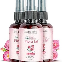 Nat Habit - 100% Pure Gulab Jal - Rose Water - Toner, Face-Mist, Astringent & Face Spray - Ayurvedic, Steam-Distilled For Oil-Control, Skin Hydration (Pack of 3, 100 ml)-44