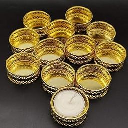 VRB DecTM Tealight Candle Holders for Home Decoration - Diwali Decorative Items (Round - 12 Pcs)-image-93