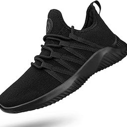 Womens Slip On Running Shoes Non Slip Walking Shoes Lightweight Gym Workout Shoes Breathable Fashion Sneakers, A-black, 10-image-53
