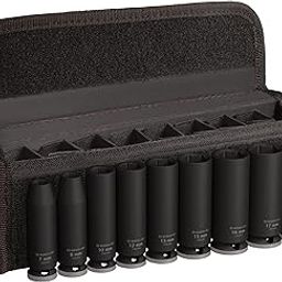BOSCH Impact Socket Set 9-Piece | High-Torque CRMO Steel for Extreme Durability | Black Phosphate Coating for Corrosion Resistance | Secure Pin & Ring Design | Laser-Etched Sizes-15