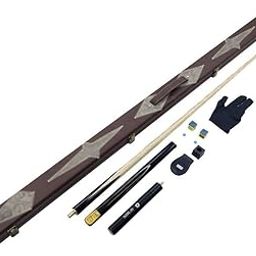Laxmi Ganesh Billiard Combo of Omin Victory Professional cue, Leather cue case, 2 pcs Tips, 2 pcs chalks, 1 pcs Chalk Holder, 1 pcs Gloves and 1 pcs Extension-picture-5