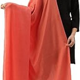 Women Wool Blend Melange Shawl, Stole, Scarf, Wrap, Cashmere Feel, Sustainable and Natural Fabric (Size: 101 X 203 CM)-image-95