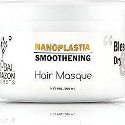 Global amazon secrets Original nanoplastia smoothening hair mask 500ml | Sulphate and paraben free - (All hair of types)-picture-1