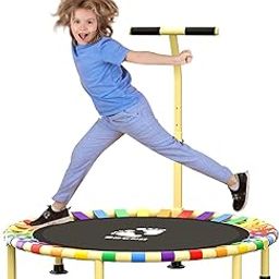 DAYONG 40 Inch Trampoline for Kids With 3 Height-Adjustable Handle, Indoor/Outdoor Quiet Stable Recreational Toddler Trampoline-image-27
