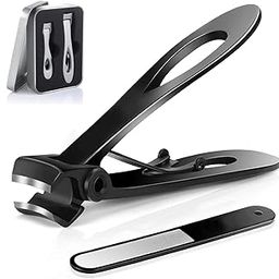 SGBM Nail Cutter for Men Toe Nail Cutter for Thick Nails Cutting Clipper Trimmer for Women Wide-Opening Sharp Jaws Stainless Steel Large Nail Clippers Set with Nail File-28