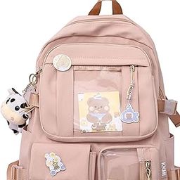 ™ Women Backpack Cute Durable Knapsack Travel Book Bags for Lady Kids Teenager Pink | Womens Handbags & Bags-image-50