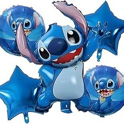 Special you Birthday decoration kit for Lio and stitch theme Foil balloon decoration kit for boys decoration with Round Printed Stich & Star Foil balloon, birthday decoration for kids pack of 5 Items-image-23