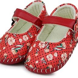 neska moda 6 To 12 Months Baby Girls Synthetic Leather Floral Sandal Booties -BT1243-picture-18