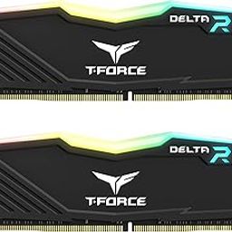 TeamGroup T-Force Delta RGB 2x16GB 3200MHz (3200MT/s) CL16 Black, 32GB DDR4 RAM Kit, Desktop Gaming Memory, Metal Heatsink, ARGB Sync, XMP 2.0, for Intel/AMD CPU, High Performance Low Latency Module-28