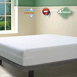 Savel - Mattress Encasement 140x190/200 cm Double Size | Waterproof and Breathable Mattress Protector | Deep 30cm Fitted Skirt - White-image-2