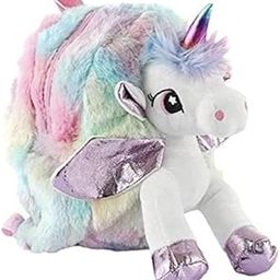 Unicorn Bags for Girls - Plush School Bags with Unicorn Design (Multi Colour)-image-60