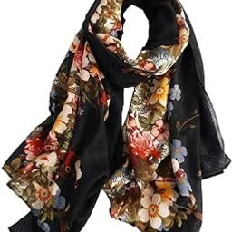 Women's Printed UV Protection Floral Scarf Stoles Shawl Head scarves Wrap For Girls (SIZE 90 x 180 cm)-image-96