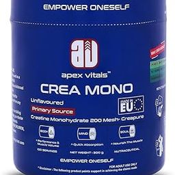 Crea Mono - Creatine Monohydrate |Premium German Quality | 200 Mesh Micronized | Supports ATP Production & Muscle Performance | High Purity | Vegetarian Source - 300g-21