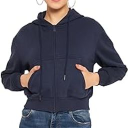 Navy Cropped Hooded Sweatshirt-image-35