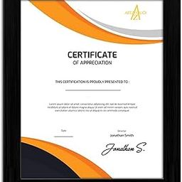 ArtzFolio Frame for Certificates D547 | Wall Photo Frame Collage for Living Room | Picture Frames Home & Wall Decoration | Black | Single Unit | With Back Stand | A4 Size-image-10