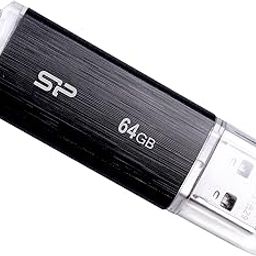 SP Silicon Power 64Gb USB 3.0 Pen Drive with Black Hairline Finish and Strap Hole, USB 3.2 Gen 1 Pendrive Memory Card Flash Drive, Blaze B02 Series-13