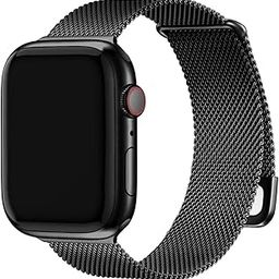Fullmosa Compatible with Apple Watch Strap 49mm 46mm 45mm 44mm 42mm（Series 3/2/1） Women Men,Milanese iWatch Strap Ultra 2/1 Series 10 9 8 7 6 5 4 3 2 1 SE SE2,Black [Watch and Case NOT Included]-17