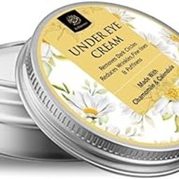 Under Eye Cream with Chamomile & Calendula – Advanced Formula to Reduce Dark Circles and Puffiness, 12g Pack of 1-6