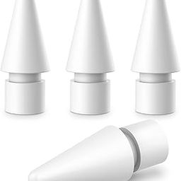 GFOX Pen Tip for iPad Pen 1st Gen & 2nd Gen, High Sensitivity Pen Nibs Compatible with iPad Air Mini Pro Apple Pencil 1st Gen & 2nd Generation Tips, Smooth Durable Replacement Tips (4 Pack)-1