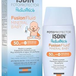 ISDIN Fotoprotector Pediatrics Fusion Fluid Mineral Baby 50, 50 ML | SPF 50 Baby Mineral Sunscreen for 6+ Months-image-9