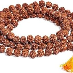 SARVAKSH Original Rudraksha Mala (Brown, 9-10mm) with Certificate for Wearing and Japa Mala (5 Mukhi Mala, 108 Beads Mala)-image-55