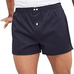Men's Solid Navy Twill Shorts | Cotton Boxer | Solid Navy Bottoms Wear for Mens-image-26