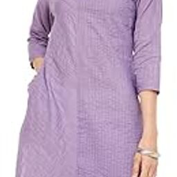 Women's Cotton Blend Regular Fit Casual Kurta-image-33