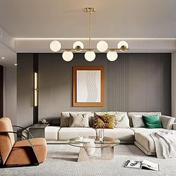 ONLINE GENERATION 7 Light Hanging Lamp for Living Room Home Decor Chandeliers jhumar Light for Dinng Room Cafe Restaurant Home Decor Hanging Light jhumar Chandelier with LED Bulb-image-9