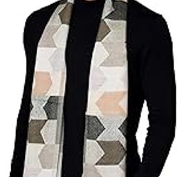 Ravaiyaa - Attitude is everything Soft & Warm Wool Muffler Casual Winter Scarf Arrow Striped Muffler for Men's (Black & Multi Color)-image-70