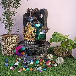 CRAFTISAN Polystone Ganesh Ganpati Table Top Water Fountain For Home Décor/Office/Indoor&Outdoor/Garden/Puja Room/Vaastu-image-30