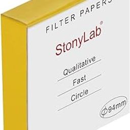 stonylab Qualitative Filter Paper, 94 mm Diameter Fast Speed Cellulose Filter Paper Circles, 25 Microns Particle Retention, 100 Packs-image-5