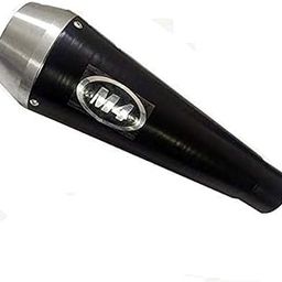 RA ACCESSORIES M4 Silencer for All Type of Scooty and Bike (Black Silver)-31