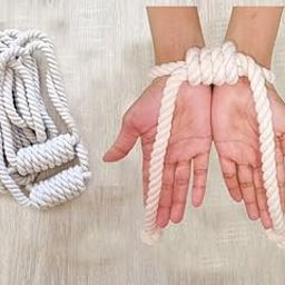 ESSELKAY Iyagnger Cotton Yoga Wall Rope, Rope Handcuff Combo Pack, Beige-image-7