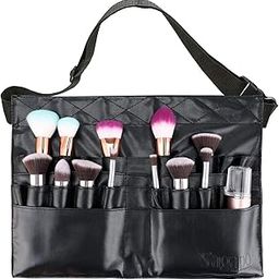 Rubyface Makeup Brush Holder Bag, Professional Cosmetic Holder 28 Pockets Organizer with Artist Belt Strap (Brushes Not Included)-4