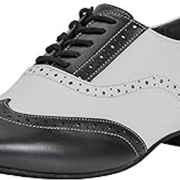 Men's Latin Dance Shoes 1 Inch Leather Sole Ballroom Salsa Tango Waltz Character Shoe-Colorful-6