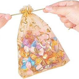 Silk Beingelegant-Pack Of 25 Women's Organza Net Small And Big Size Potli Bags For Pooja, Return Gifts For Wedding, Sangeet, Shagun- Multi Coloured (Multi, 10X8)-image-84