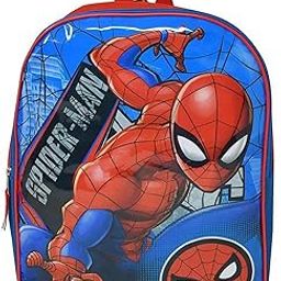 Spiderman 15" Backpack with Plain Front, Blue, Large, Blue, Large, Casual-image-7