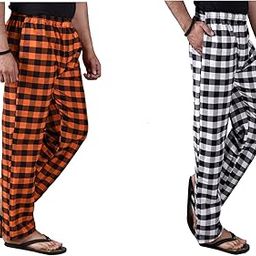 Printed Comfort and Style Combined: Cotton Men's Pajamas Pack of 2, (N728) Multicolour-image-79