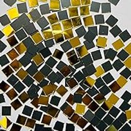 Golden Raguler Shape Mirrror 7mm 740Piece in 100gram-image-97