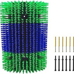 SAZ DEKOR Livestock Scratch Brush Clean Tool Full Massage Brush for Horses Pigs Cattle Green and Blue-image-51