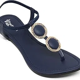 padvesh Women's Flats Sandal for Women Open Toe Flat Slipper Synthetic Leather Sole Polyvinyl Chloride-picture-36