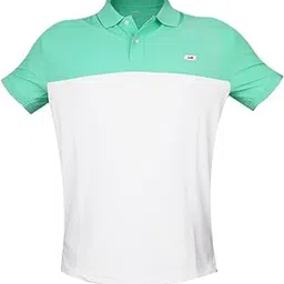 TVS Cut & SEW Polyester Polo Tshirt -Green & White-picture-4