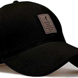 BLUCAPS Cap for Men Unisex Mens Cap with Adjustable Strap Caps Men Stylish Black-28