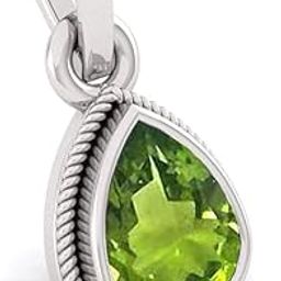 9.00 Ratti Natural Peridot Pendant Stone Silver Plated Locket Original Certified Gemstone Lab Tested-14