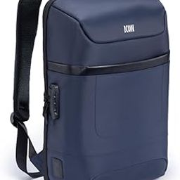 The Cloud Backpack 15L | Premium Polyester, Fits 15.6" Laptops | USB Charging Port, Luggage Sleeve, Numbered Lock & 180° Flat Opening | Water-Resistant & Multipurpose Unisex Bag (Blue)-image-14